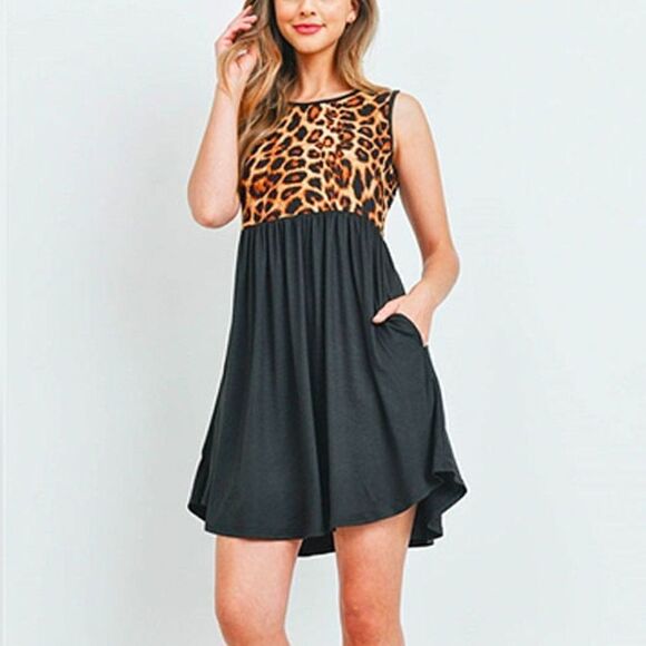 *Clearance* Perfect Peach Ladies Leopard Dress - Picture 1 of 5
